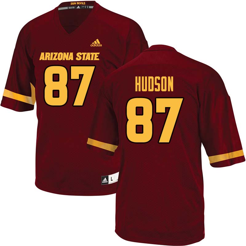 Men #87 Tommy Hudson Arizona State Sun Devils College Football Jerseys Sale-Maroon - Click Image to Close